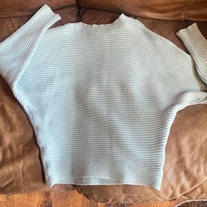 Girls Ribbed Sweater - Light teal